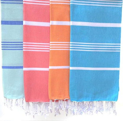 Turkish Beach Towel | 100% Cotton, Prewashed, 38 x 70 Inches | Quick Dry, Sand Free, Lightweight | Large Bath Towel for Beach, Pool, Bathroom, SPA, Gym, Yoga and Beach Blanket Pale Pink