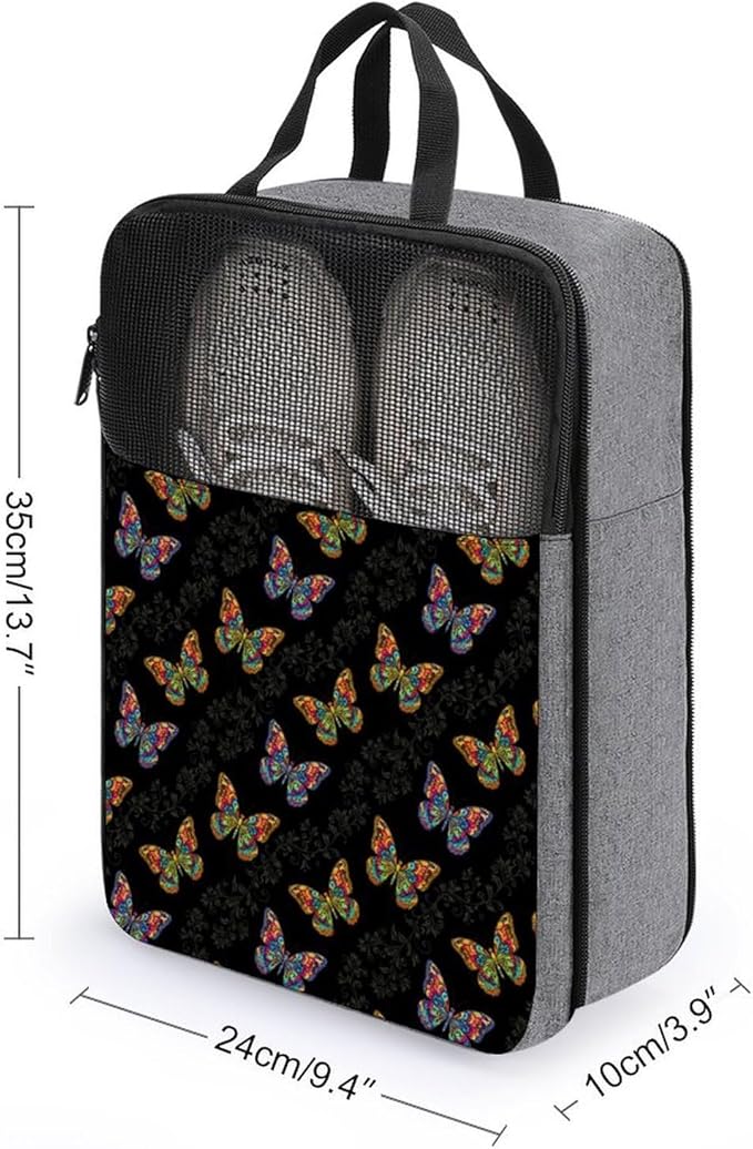 Lightweight Shoe Organizer Pouch Butterfly Portable Travel Shoe Packing Bag for Gym Sneaker Bags