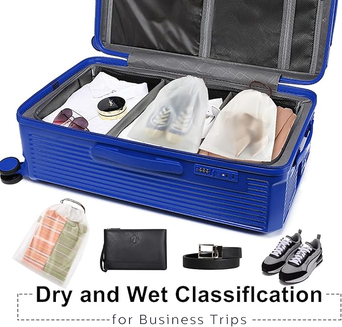 100 Pcs clear Shoe Bags for Travel,11.8“ x 15.7”,Drawstring Travel Shoe Bags for Packing，Waterproof Dustproof Portable Travel Shoe Storage Bag for Men and Women