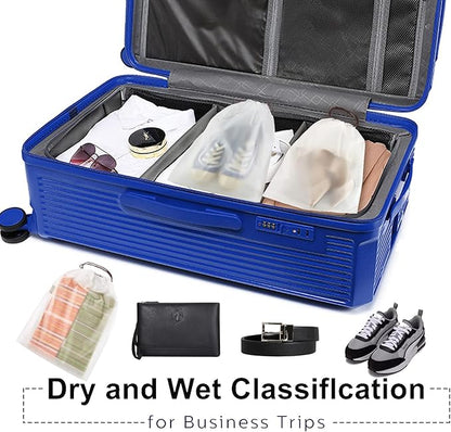 100 Pcs clear Shoe Bags for Travel,11.8“ x 15.7”,Drawstring Travel Shoe Bags for Packing，Waterproof Dustproof Portable Travel Shoe Storage Bag for Men and Women