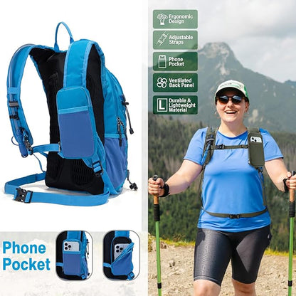 Insulated Hydration Backpack Pack with 2L Water Bladder Lightweight 22L Hiking Backpack Bag for Women Men Daypack for Hiking Running Festival Camping Biking