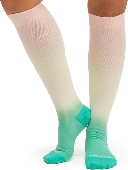 Comrad Nylon Knee High Socks - 15-20mmHg Graduated Compression Socks - Soft & Breathable Support Unisex Socks