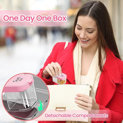 Daviky Extra Large Pill Organizer Weekly, XL Medicine Pill Organizer 2 Times a Day, Big Pill Box 7 Day AM PM for Vitamins, Supplements and Medication