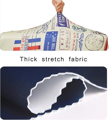 WUJIAONIAO Travel Luggage Cover Baggage Suitcase Cover Protector Skins 18-32 Inch (Stamp pattern A13, M (for 22-24 inch luggage))