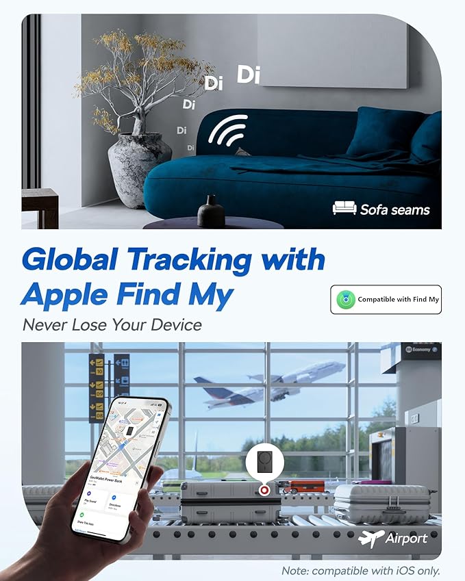 VEGER Portable Charger, Magnetic Power Bank with Phone Stand, Card Slot RFID Blocking, Global Tracking, 20W USB-C Fast Charging Powerbank, 15W Wireless Battery Pack for iPhone17/16/15/14/13/12 Black