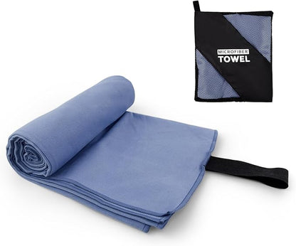 Camping Towel XL Size Microfiber Quick Dry Swimming Pool Beach Travel Body Towels(Navy Blue, 1 Pack XL)