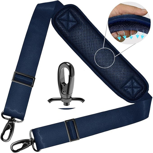 ZINZ Shoulder Strap 78" Universal Handbag Strap with Ultra-thick Fixed Padded and Dual Balanced Adjustable Buckles Shoulder Crossbody Strap for Briefcase Messenger Bag Laptop bag Luggage，Blue
