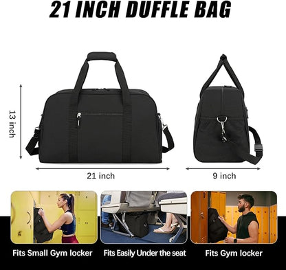 Searock 21 Inch Gym Bag with Shoe Compartment, Sports Duffle Bag for Travel, Carry On Duffel Bag, Weekender Overnight Bags for Men and Women Traveling