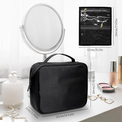 Dexmary Travel Jewelry Organizer and Storage Case for Women, Travel Jewelry Storage with 36 Velvet Zipper Velvet Pouches, Portable Gift for Earrings Necklaces, Rings, Bracelet, Watch