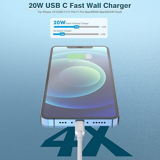 iPhone Fast Charger,Extra Long iPhone Charger Fast Charging 10Foot 2Pack i Phone Chargers 10FT USB C to Lightning Cable Cord Adapter for iPhone 14 Pro Max/14 Plus/13 Mini/13/12/11/X/XR/SE/iPad/AirPods