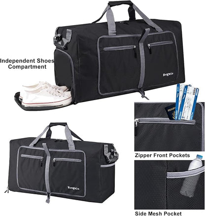 Woogwin Travel Duffel Bag Large Foldable Waterproof Overnight Bag for Beach Swim Bags Pool Sports Gym