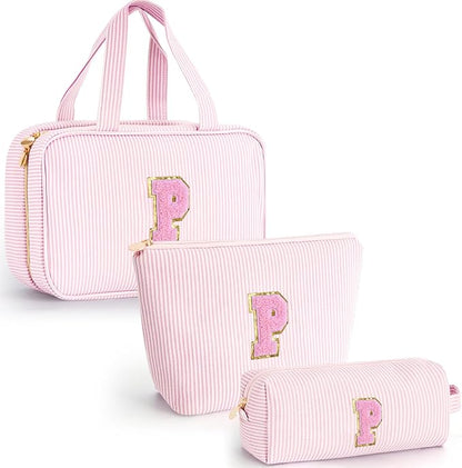 Personalized Gifts for Women,Cute Travel Toiletry Makeup Bag Cosmetic Bag Skin Care Bag Daughter Niece Sister Wife Friend Teacher Engagement Wedding Gifts Thank You Gift - Pink P