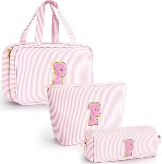 Personalized Gifts for Women,Cute Travel Toiletry Makeup Bag Cosmetic Bag Skin Care Bag Daughter Niece Sister Wife Friend Teacher Engagement Wedding Gifts Thank You Gift - Pink P