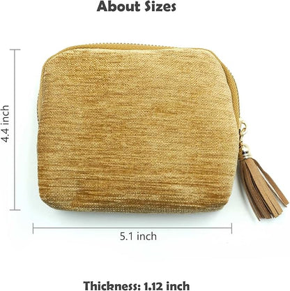 Gihunk Travel Jewelry Case, Travel Jewelry Organizer, Travel Jewelry Bag with Zipper, Small Travel Jewelry Pouch for Necklaces Bracelets Bangles Rings Earrings Gemstones Storage (Khaki)