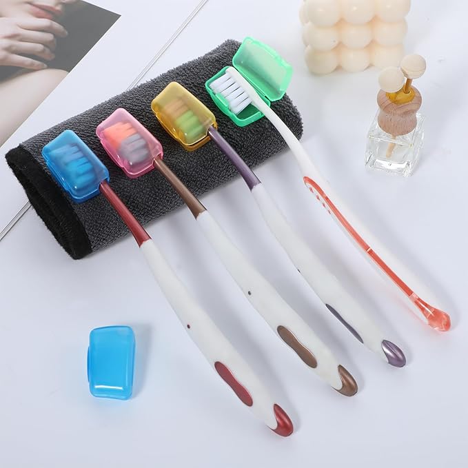 150 Pcs Travel Toothbrush Head Covers, Portable Toothbrush Containers Toothbrush Caps Case Protector Tooth Brush Covering Convenient for Home Hotel Outdoor Travel