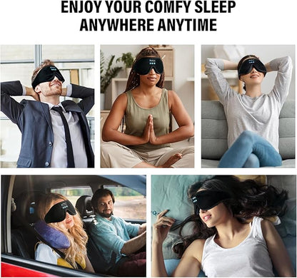 Sleep Headphones,Sleep Mask for Side Sleeper,3D Eye Mask for Sleeping with Stereo Speakers,Bluetooth Headphone,Perfect for Gifts for Women/Men Black