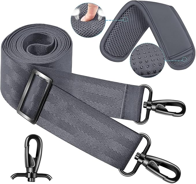 ZINZ 60 Inch Shoulder Strap with Removable Ultra-Thick Pad, Adjustable Buckles Shoulder Crossbody Strap for Luggage Bag
