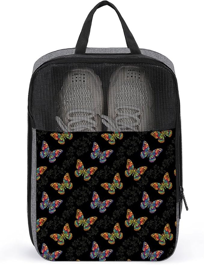 Lightweight Shoe Organizer Pouch Butterfly Portable Travel Shoe Packing Bag for Gym Sneaker Bags