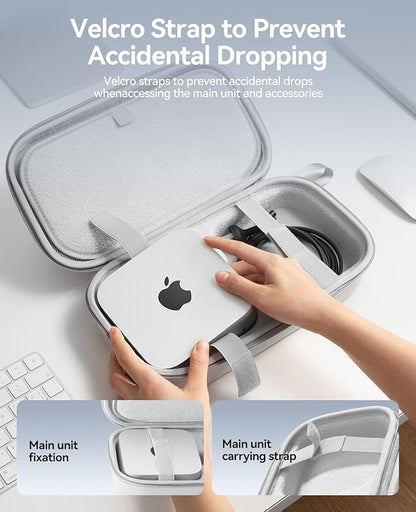 ORICO Protective Carrying Case for Apple 2024 Mac mini M4/M4 Pro, Portable Hard Shell Travel Storage Bag, Nylon Braided, Water Resistant Compatible with Magic Keyboard/Mouse/Trackpad/Charger (L)