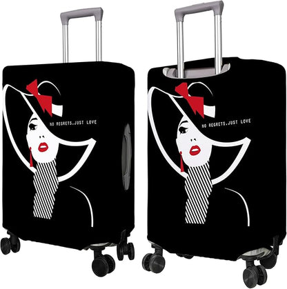 Travel Luggage Cover Suitcase Protector Fits 18-32 Inch Wheel Covers PatternedTravel Related Items Flower Luggage Protector Elastic L