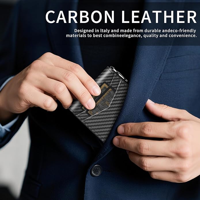 Men’s RFID Blocking Zipper Large Dimensions Wallet with 2 ID Windows - Large Capacity Design, 13 Credit Card Slots