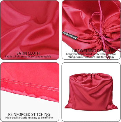 GONGKANGYUAN 6 Pack Dust Bags for Handbags – Silk Drawstring Storage Pouch, Dustproof Travel Organizer for Purses, Shoes & Boots