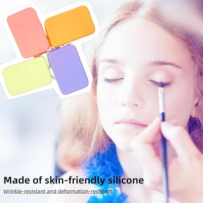 4 Pieces Silicone Makeup Toiletries Pouches, Waterproof Cosmetic Zipper Pouch, Digital Electronics Storage Bag, Beach Essential Travel Pouch (Creamy Collection)