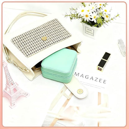 48 Pcs Mini Jewelry Travel Case Multi-Color Wedding Mini Jewelry Box Gorgeous Travel Jewelry Box for Wedding Bridesmaid Invitation Return Gifts, Rings and Earrings
