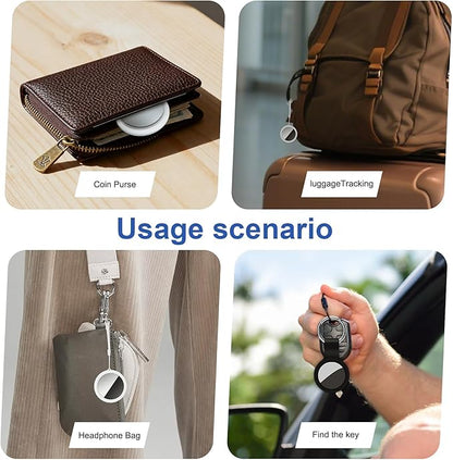 Air Tracker Tag 2 Pack [Apple MFi Certified] with Find My(iOS Only), Key Finder with No App Needed, Waterproof, 365-Day Standby,Wallet Key Bag Luggage Tracker
