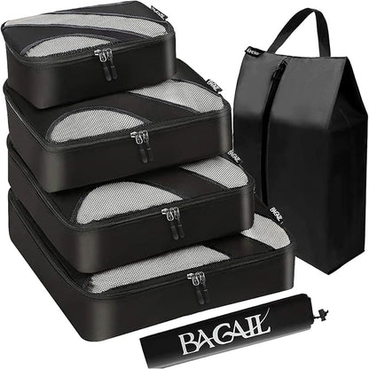 BAGAIL 6 Set Packing Cubes,Travel Luggage Packing Organizers
