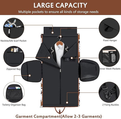 Garment Duffel Bag for Travel - Convertible Carry on Garment Duffel Travel Bag for Women Men Large Weekender Bag with Shoes Pouch 2 in 1 Hanging Suit Travel Duffel Bag 3pcs Set