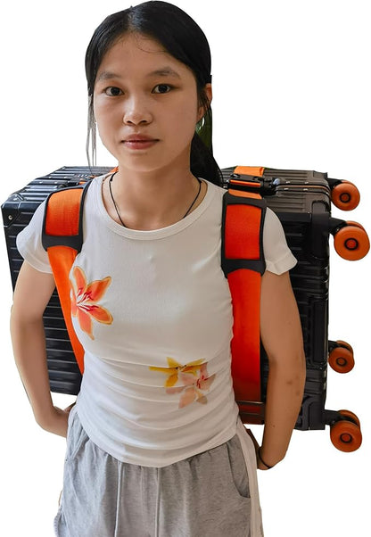 Luggage Straps Suitcase Belts Wide Adjustable Packing Straps, Heavy Duty Strap, 2 PCS 92",Carry on Both Shoulders,2 People by Hand or Shoulder,Moving Box Straps.Orange