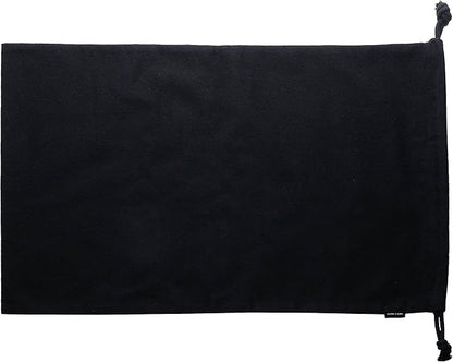 ZENPAC Cloth Bags, Black Duster Flannel Boot Storage with Drawstring Closure, Washable Breathable Cotton Fabric for Shoe, Luggage, 12.5x20.5, 2 Pack