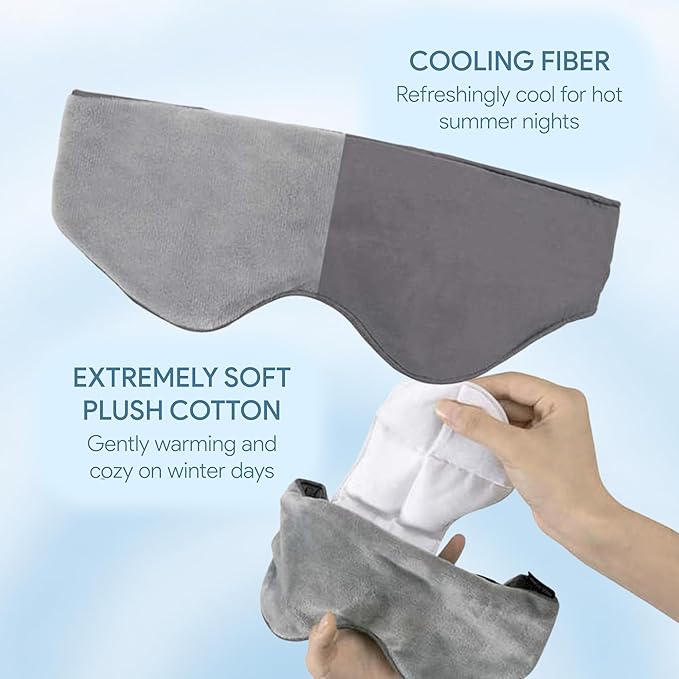 Sleep Set – Weighted Eye Mask with Removable Inserts + Soft Silicone Earplugs (White & Green) – Comfort Sleep Bundle for Travel, Relaxation & Noise Reduction