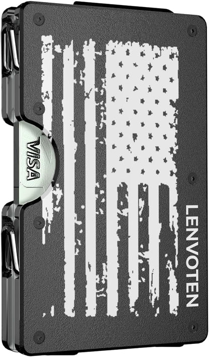 Minimalist Wallet for Men, Metal Wallet with Money Clip, Slim Compact Wallet, RFID Blocking Card Holder, Metal Aluminum Credit Card Holder, Holds up to 20 Cards