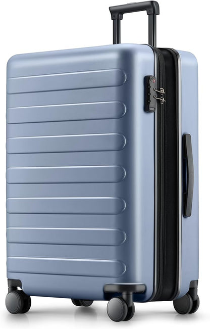 NINETYGO Large Checked Luggage 28 Inch, Checking In Luggage with Smooth Spinner Wheels, Expandable, Hard Shell PC Suitcase, Lightweight Travel Luggage, TSA Approved (Shadow, Rhine Max)