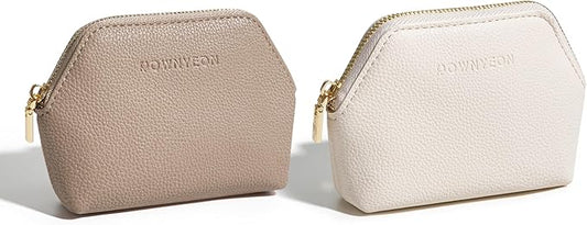 ROWNYEON BEGINMAGIC Small Makeup Bag for Purse, Mini Portable Cosmetic Bags for Women, PU Leather Coin Purse Lipstick Cosmetic Accessories Organizer, Travel Makeup Pouch Zipper Pouch for Men Women