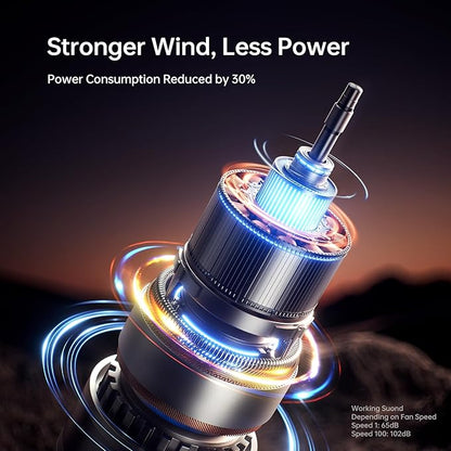 JISULIFE Portable Handheld Fan Ultra2 9000mAh, Max 25 Hrs, 5 IN 1, 100 Speed Turbo Fan, Rechargeable 18W Power Bank with Flashlight, Metal Shell Multi-Function Travel Essentials Gifts for Men-Grey