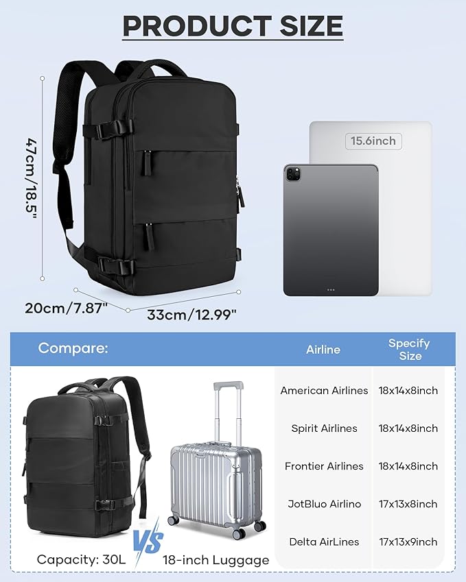 coofay Vacuum Backpack Travel with Pump Vacpack Travel Backpack with Vacuum System Mochila de Viaje Compresion al Vacio Easyvacpack Airbag Backpacks for Traveling Carry on Luggage