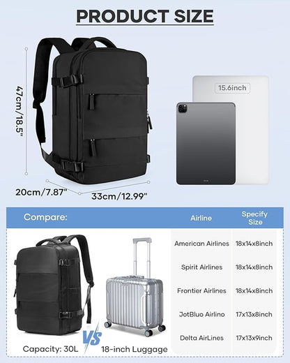 coofay Vacuum Backpack Travel with Pump Vacpack Travel Backpack with Vacuum System Mochila de Viaje Compresion al Vacio Easyvacpack Airbag Backpacks for Traveling Carry on Luggage