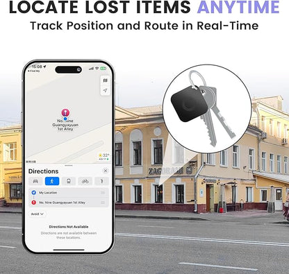 4 Pack Air Tracker Tag, Smart Bluetooth Luggage Tracker Compatible with Apple Find My APP(iOS Only), Anti-Lost Item Locator for Keys Wallet Pets and Luggage, Waterproof with Replaceable Batter