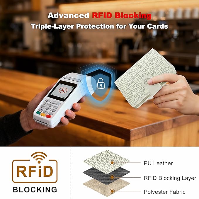 Passport Holder for Travel, RFID Blocking Leather Airtag Wallet for Women Men, Large Passport Cover Essentials Gift, Tickets, Cash, Photo, Sim Card Pen Slot - White