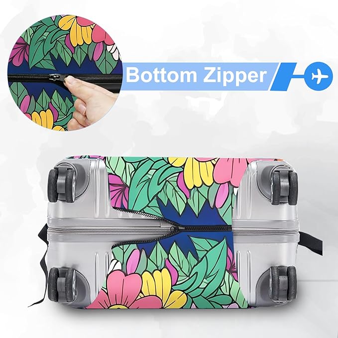 ANNA QUEEN Travel Luggage Cover Suitcase Protector Suitcase Cover Anti-Scratch,Stretchable Bag Cover Washable Durable Polyester