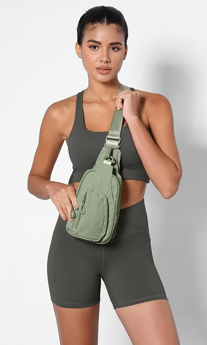 ODODOS Daily Sling Bag with Adjustable Straps Crossbody Chest Bag Lightweight Small Backpack for Casual Traveling Hiking