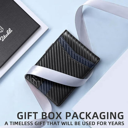 Zitahli Money Clip Wallets for Men,Slim Bifold Wallet 10-12 Cards, Mens Leather Wallet with ID Window,RFID Blocking Thin Minimalist Credit Card Holder,Gifts for Him