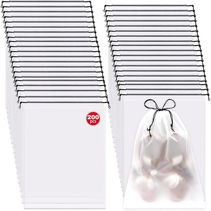 200 Pcs Shoe Bags for Travel, Clear Shoe Bags Durable for Suitcases, Dust Bags for Shoes Reusable Shoe Dust bags Covers for Men and Women, Large Travel Shoe Bag,Storage Bags(11.8" x 15.7")