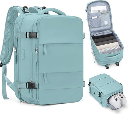 Casual Backpack Traveling Backpack, A-blue, Expandable, Travel Backpacks