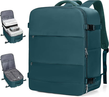 coofay Large Vacuum Backpack Travel with Pump Vacpack Travel Backpack with Vacuum System Compression Backpacks for Travel Easy Vac Pack Carry on Luggage