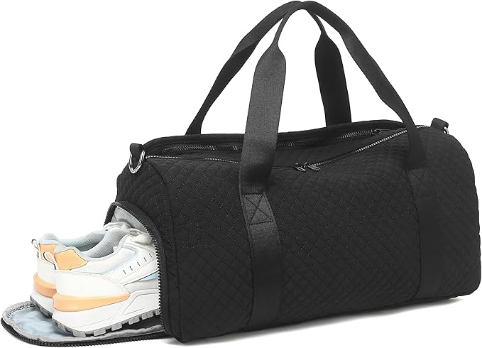 BLUBOON Duffle Bag Girls Kids Cute Gym Bag with Shoes Compartment & Wet Separation Waterproof Sports Overnight Travel Bag