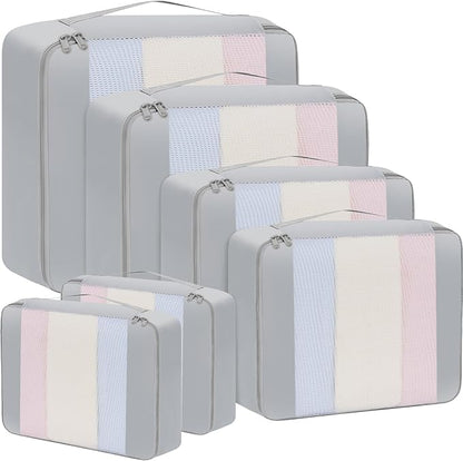 BAGAIL 6 Set/8 Set/10 Set Packing Cubes Various Sizes Packing Organizer for Travel Accessories Luggage Carry On Suitcase